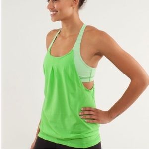 Lululemon | Frond Lime Green Practice Freely Tank